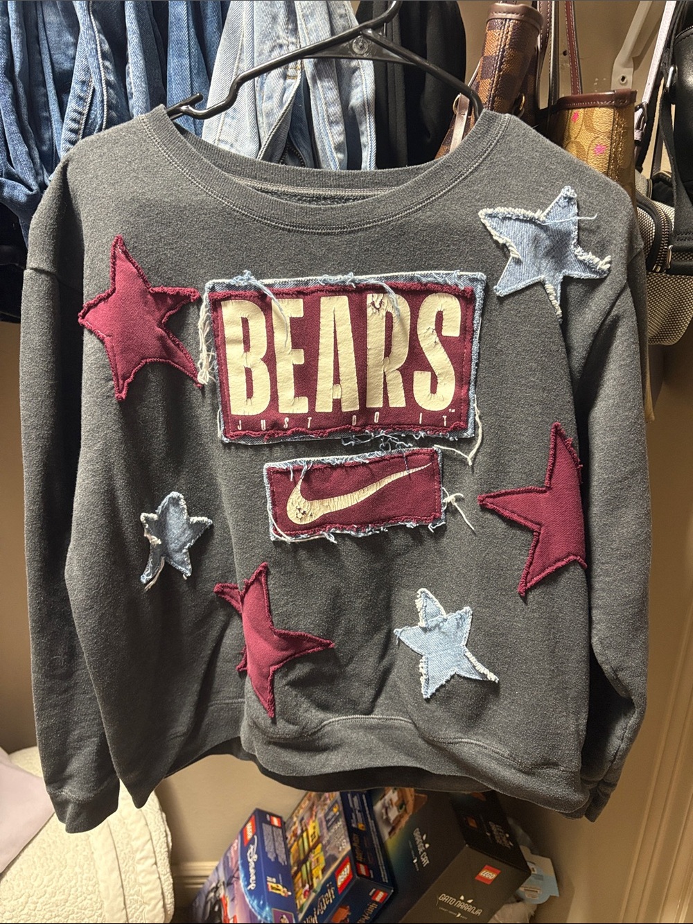 bears vintage patchwork sweatshirt